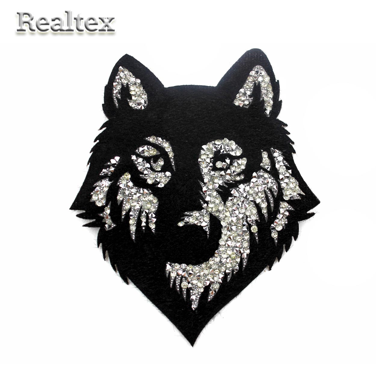 Термоаппликации со стразами Реалтекс A-6376 "Волк" 