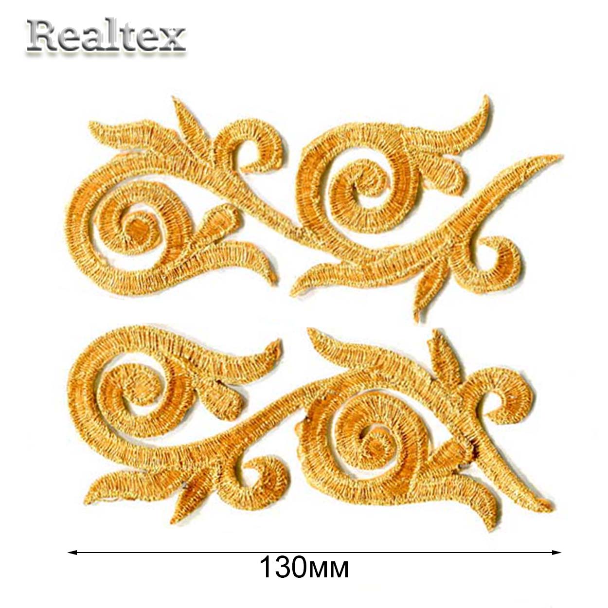 Термоаппликации орнамент Реалтекс R-2381 цв.золото