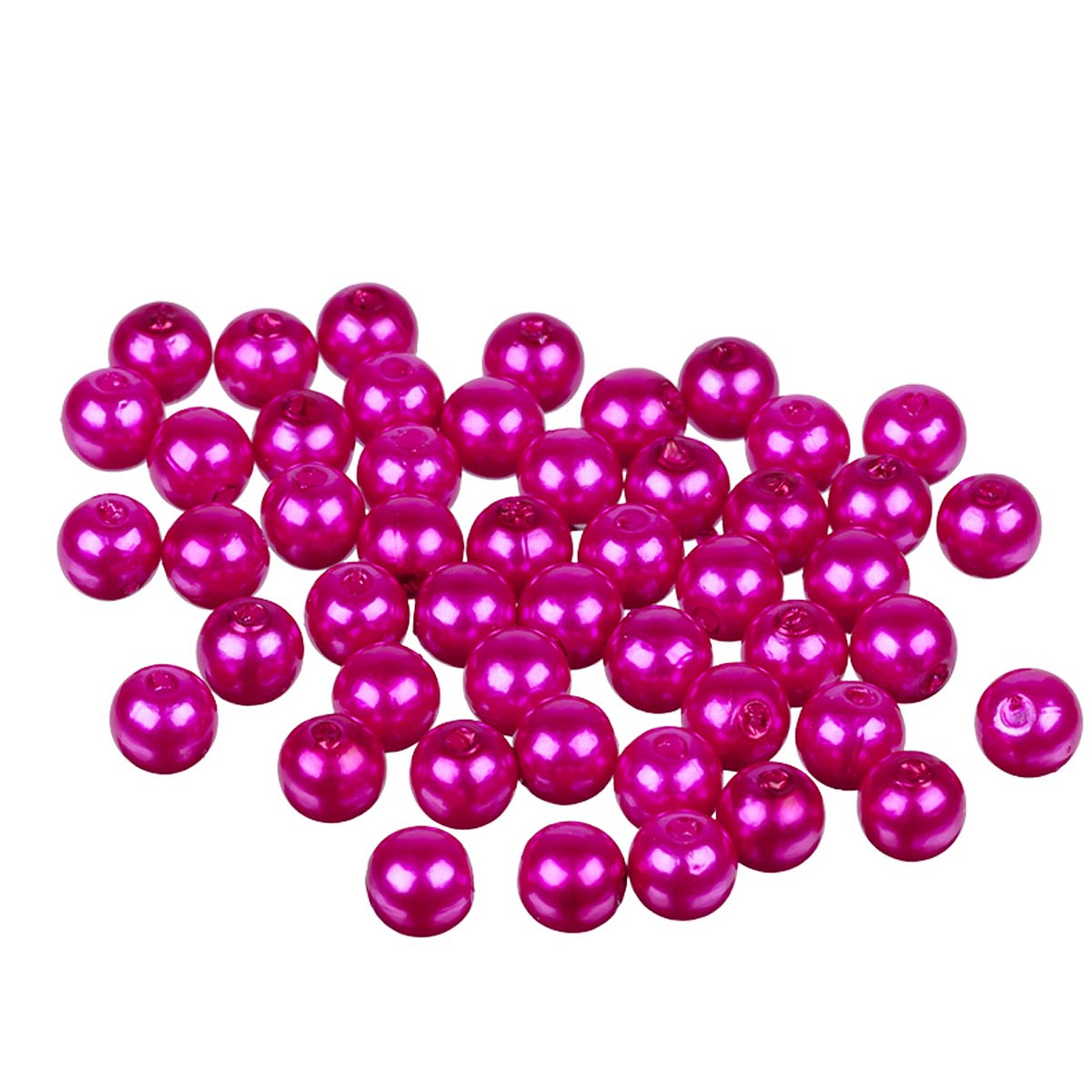 Бусины пластик  8мм "Zlatka" PB-2 (50шт) цв.08 фуксия
