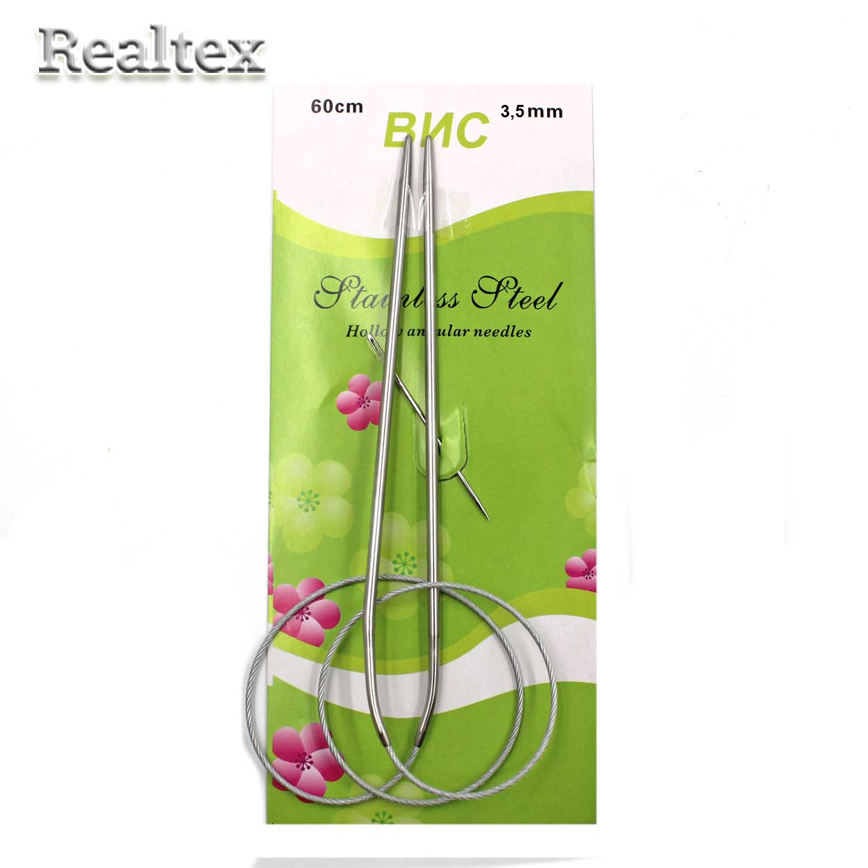 Спицы металл круговые на тросике Реалтекс 60см №3,5 (10шт) 