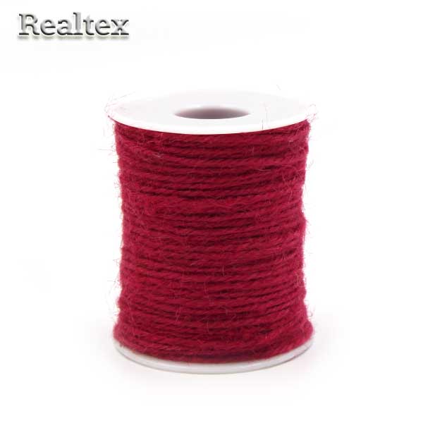 Шнур льняной для рукоделия Realtex 2мм цв.бордовый