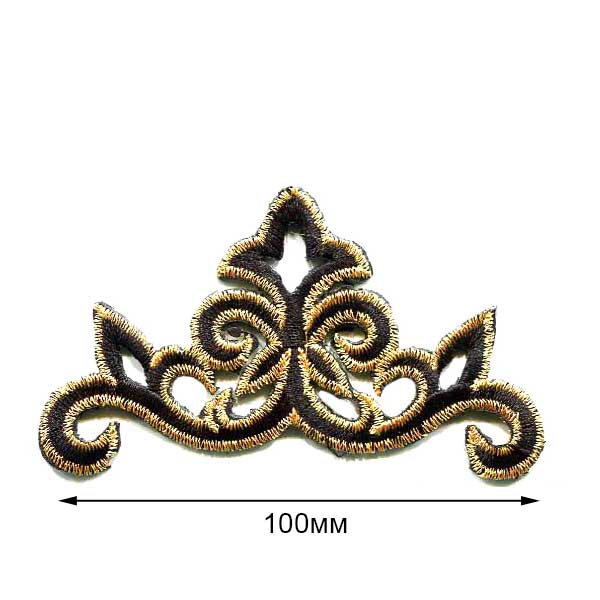 Термоаппликации орнамент Реалтекс R-2378 цв.черный/золото