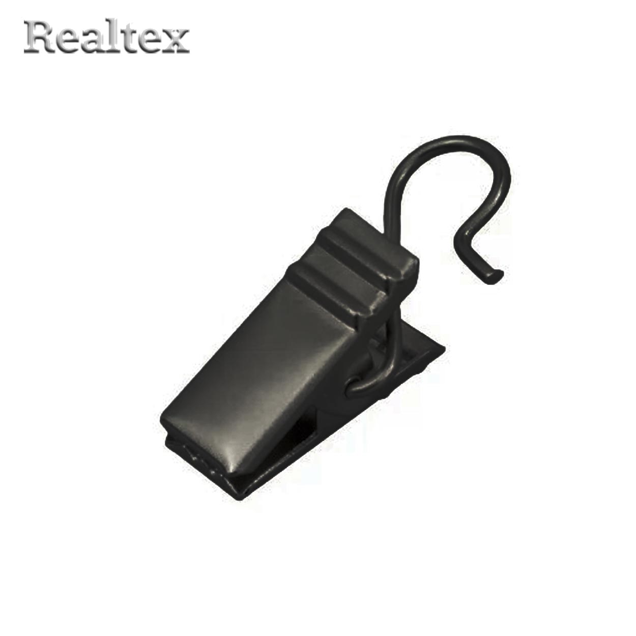 Зажим для штор RS 9/18/12мм д/штор с крючком цв.т.никель