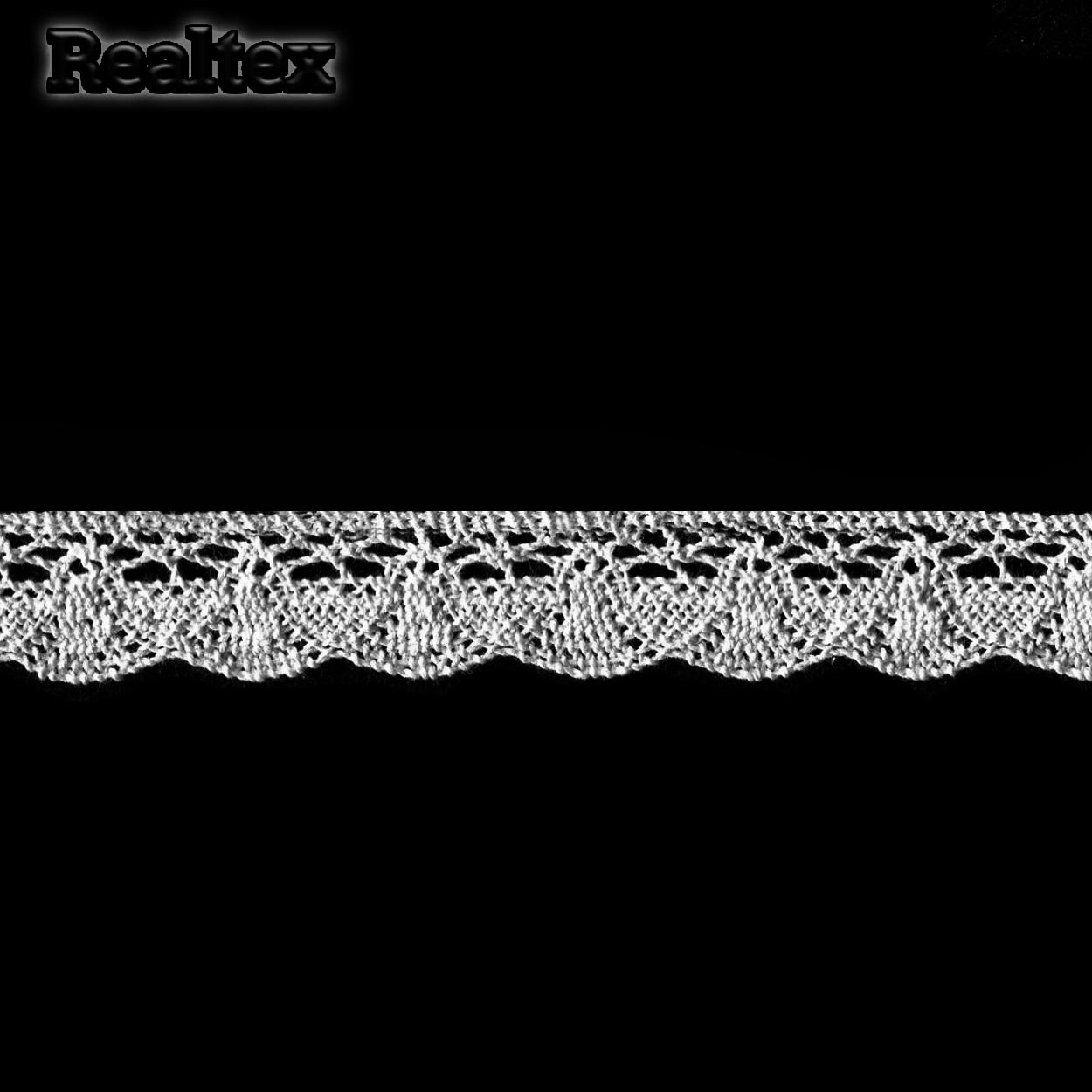 Кружево вязаное  19мм 19.01.110 (25м) цв.07 серый