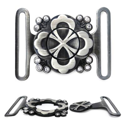 Пряжка металлическая НРГ 1180 50мм цв.чернёное серебро