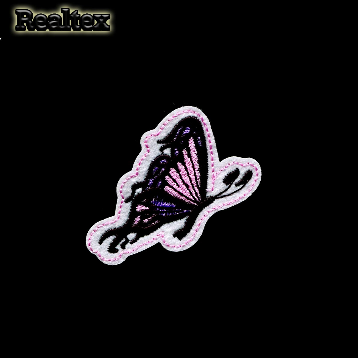  Термоаппликации детские Реалтекс P-0197 "Бабочка" цв.розовый/сиреневый