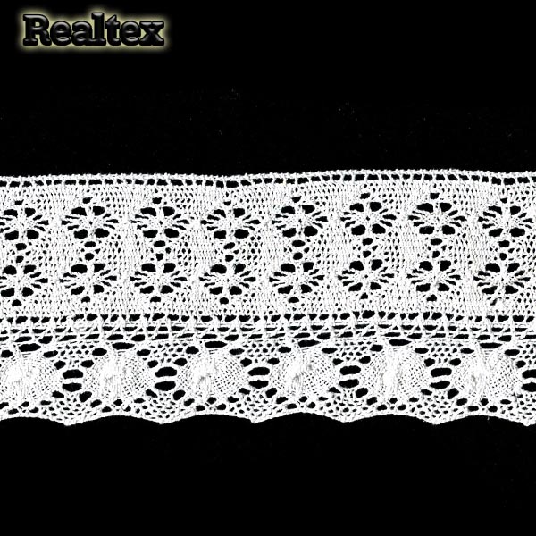 Кружево вязаное 110мм 110.01.186 цв.01 белый