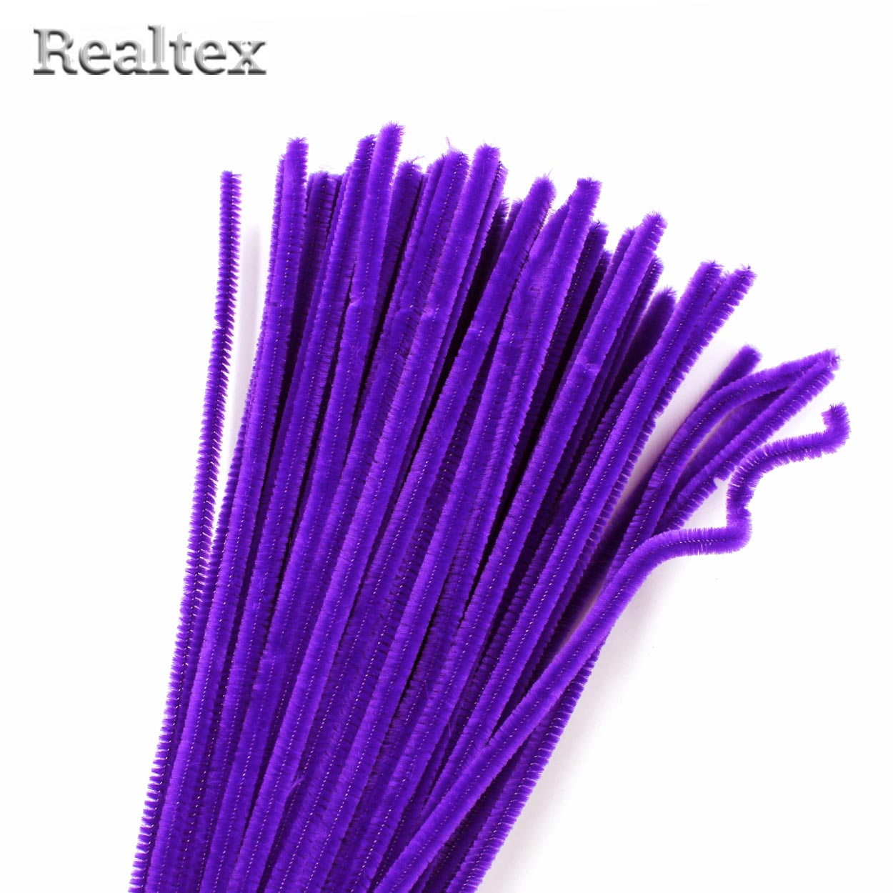 Проволока "Синель" Realtex для творчества N d-6мм 30см (100шт) цв.А-016 фиолетовый