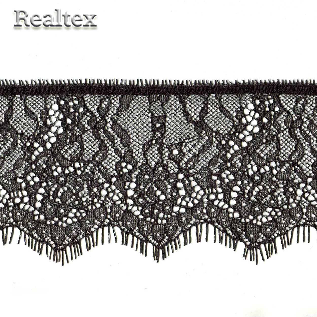 Кружево Realtex "реснички"  95мм 78668-1 (2шт*3м) цв.черный