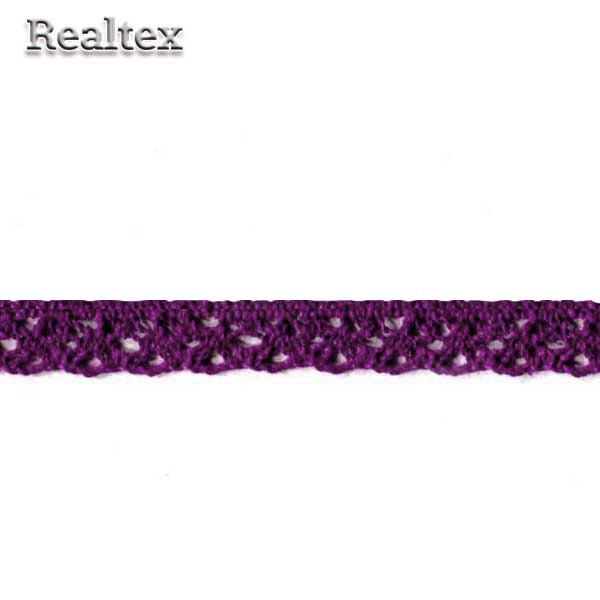 Кружево вязаное  13мм 13.01.085 цв.28 фиолетовый