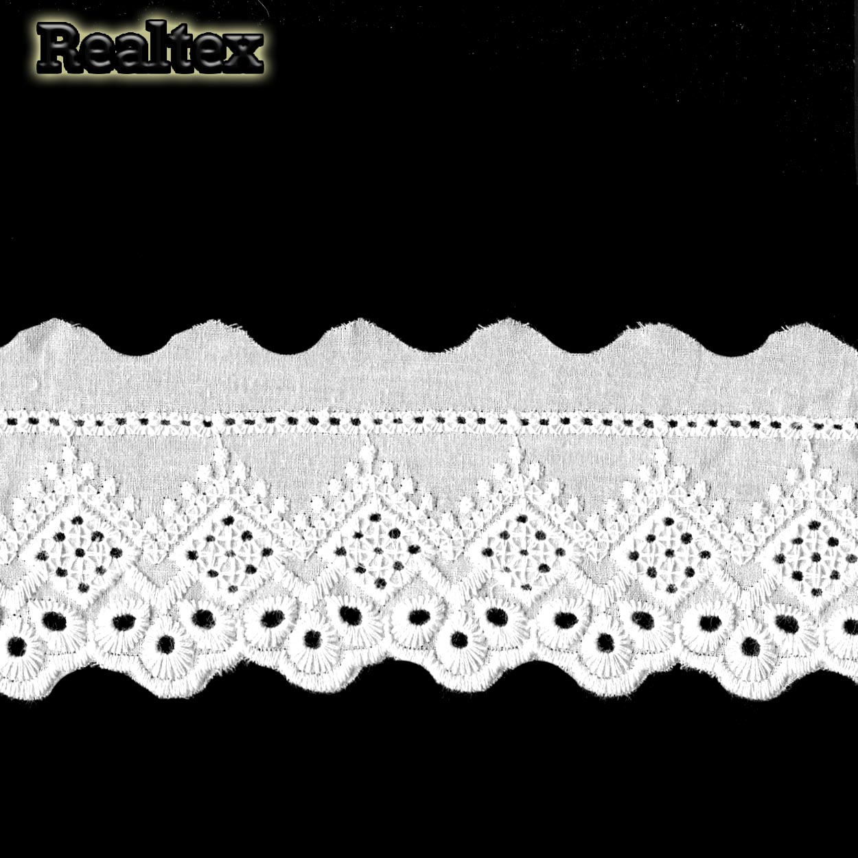 Шитье 60мм TBY 0190 х/б цв.01 белый 