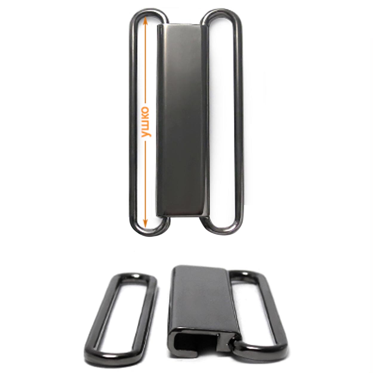 Пряжка металлическая НР 9773 60мм цв.чёрный никель