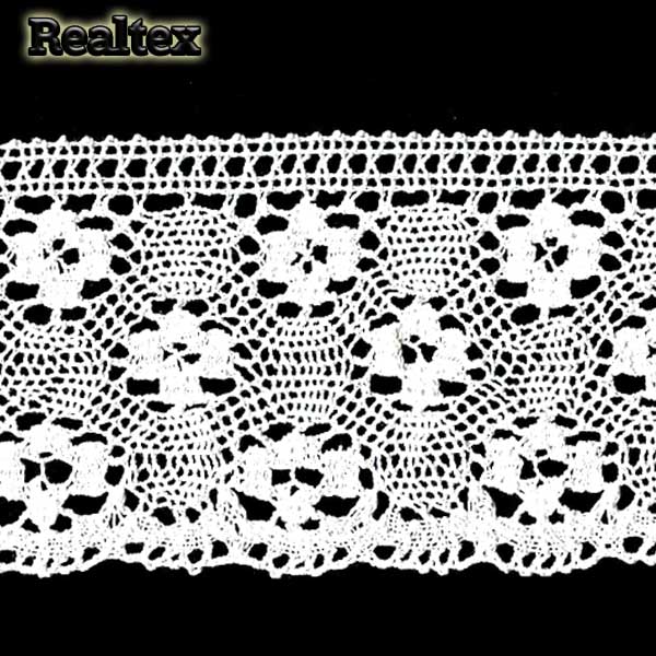 Кружево вязаное 125мм 125.01.038 цв.01 белый