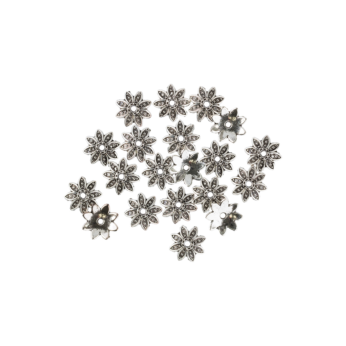 Розетка для бус "Zlatka" MFR-14 цв.01 античное серебро