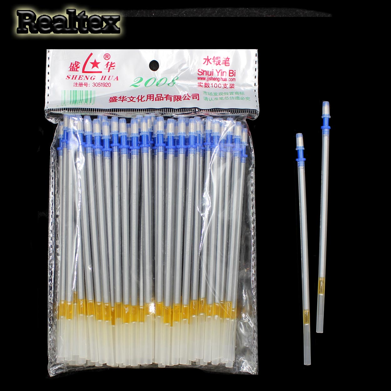 Стержни гелевые для кожи и меха Реалтекс d=0,5мм цв.серебро