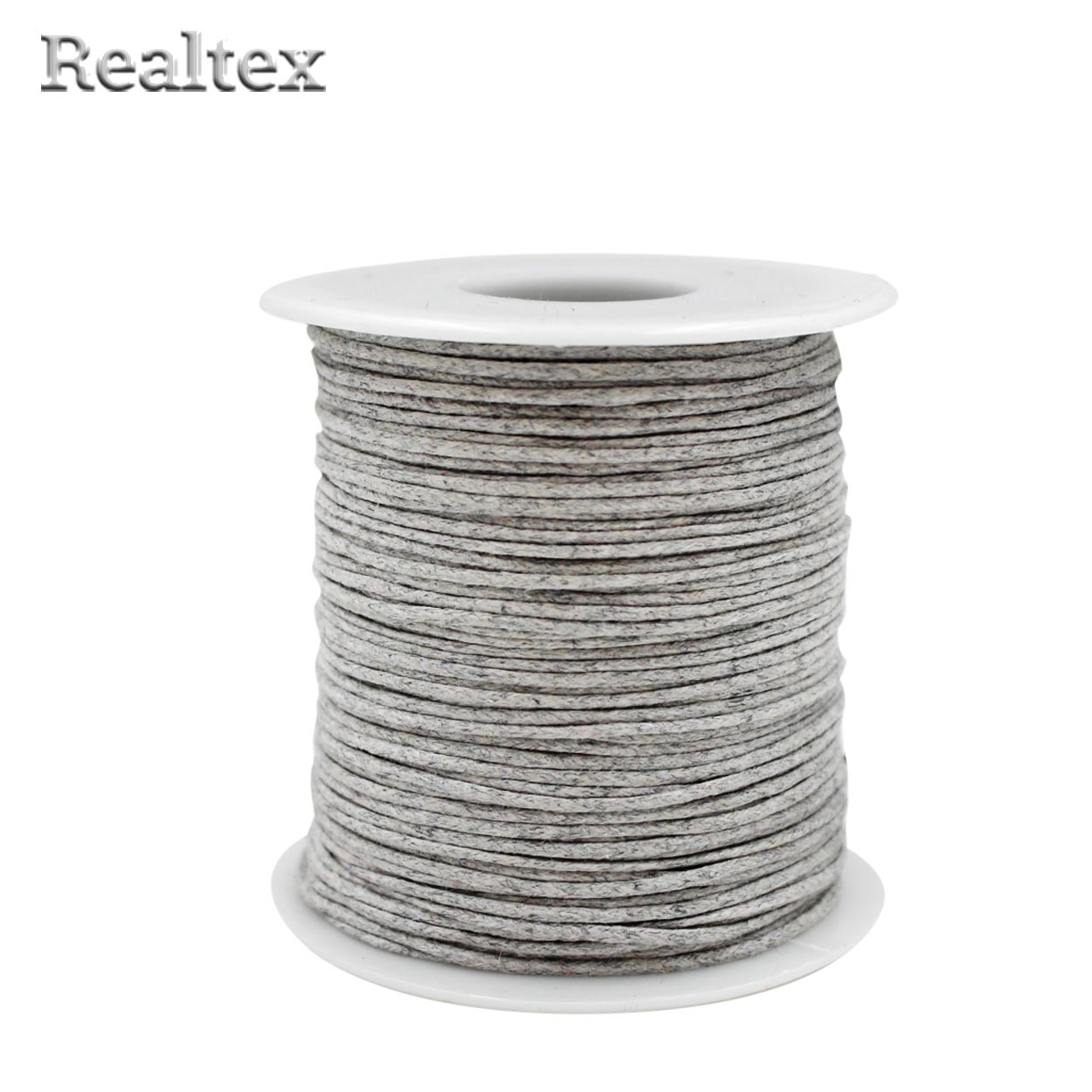  Шнур вощенный Realtex 1мм цв.серый