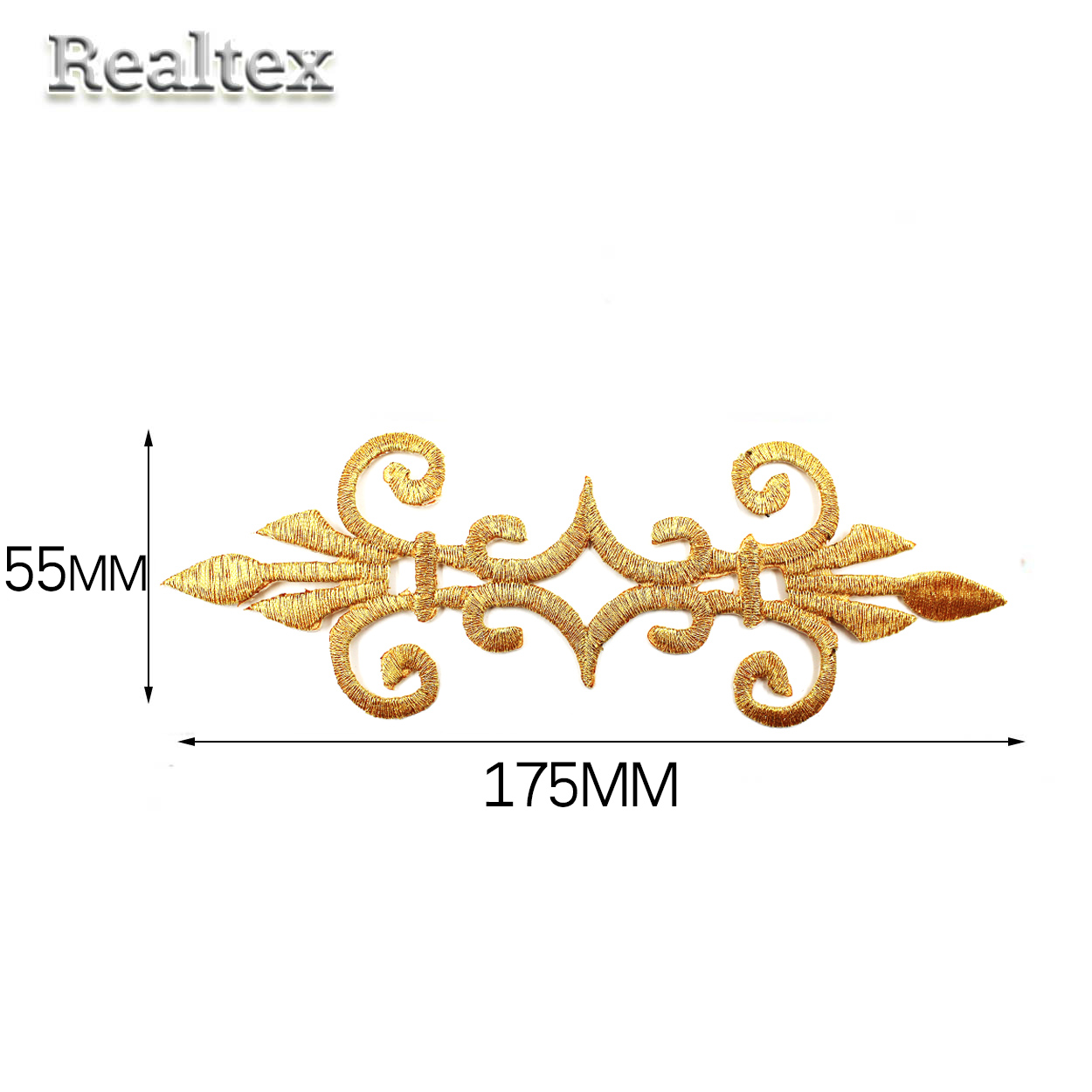 Термоаппликации орнамент Реалтекс R-3116 цв.золото