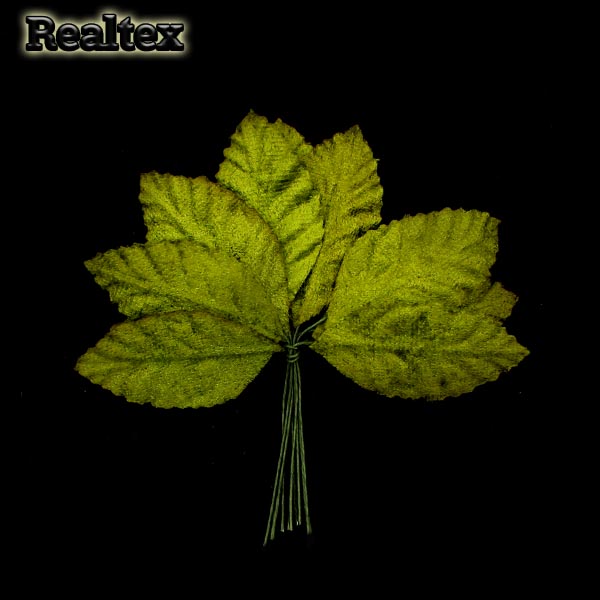  Реалтекс F Лист велюровый на проволоке (4 бук.*10шт) цв.оливковый