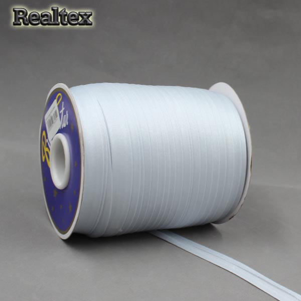 Косая бейка атласная 15мм (132м) цв.F329 светло-серый