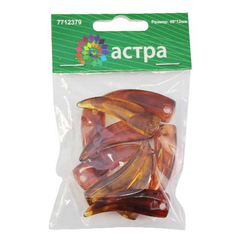 Бусины пластик 2398 "Янтарь" 40*12мм