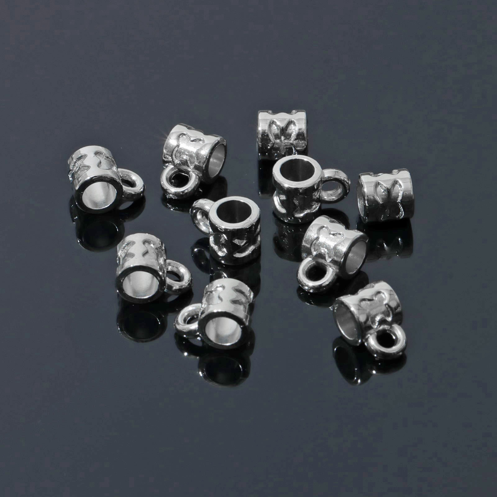 Держатель 9908540 для кулона (10шт) цв.серебро