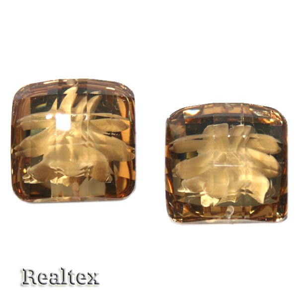 Стразы пластиковые пришивные AB-3 малые цв.св.желтый 