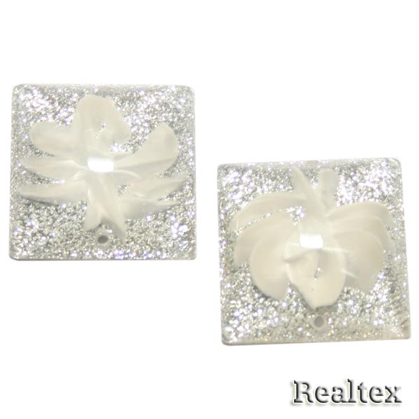 Стразы пластиковые пришивные AB-6 малые цв.белый 