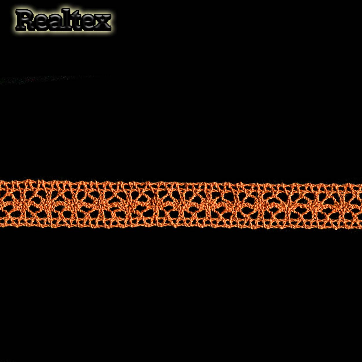 Кружево вязаное  19мм 19.01.059 цв.09/1 рыжий