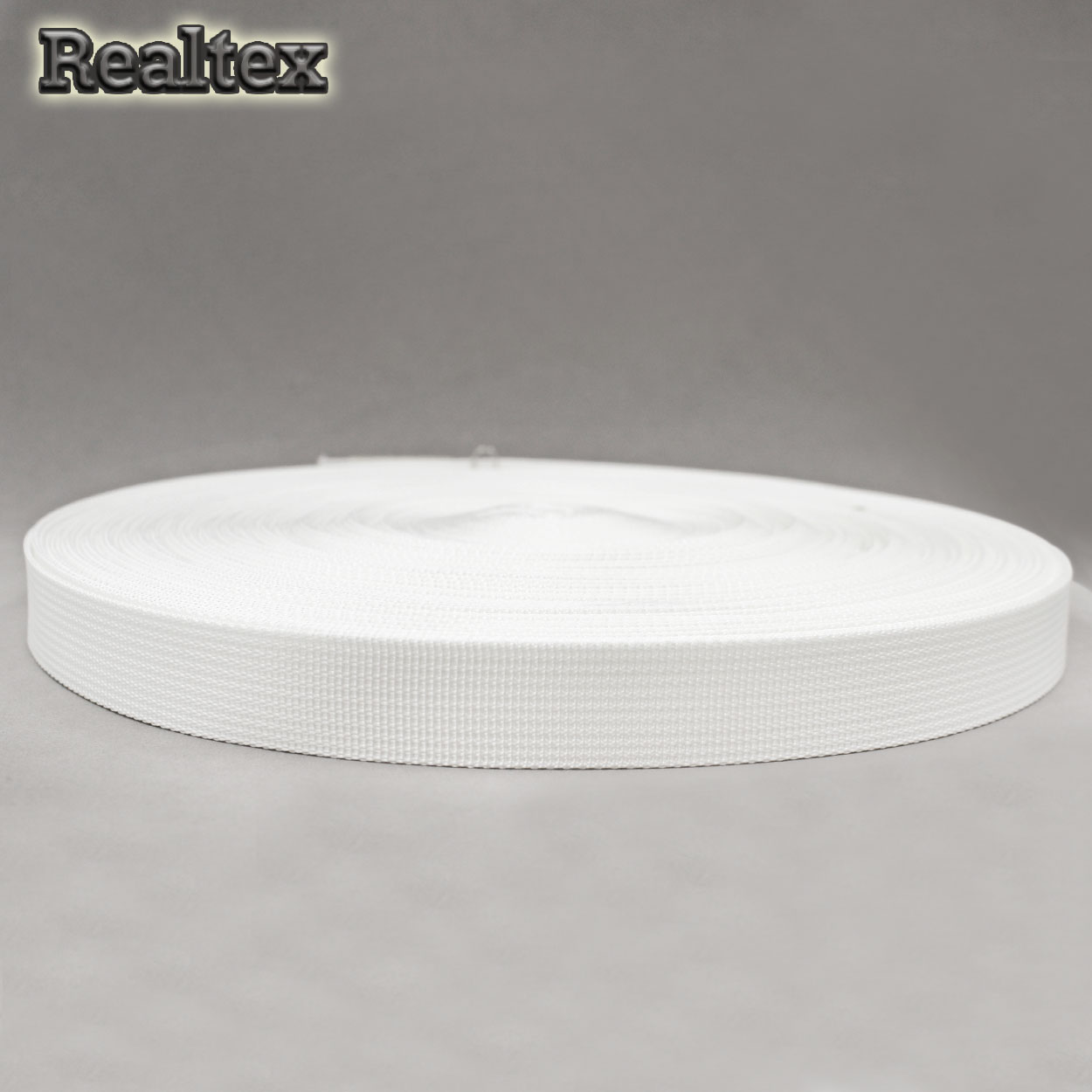  Лента ременная Realtex Premium 25мм (45,7м) цв.белый