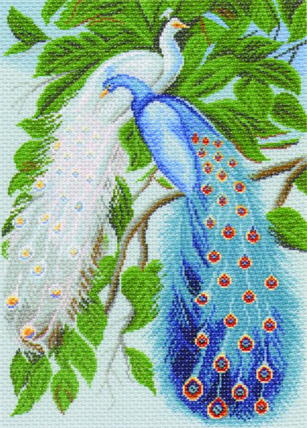 Рисунок на канве МП №1236 "Павлины" 37х49