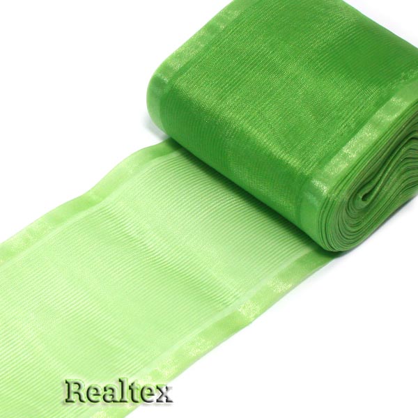 Лента капроновая 80мм с3501г17 цв.15 салатовый