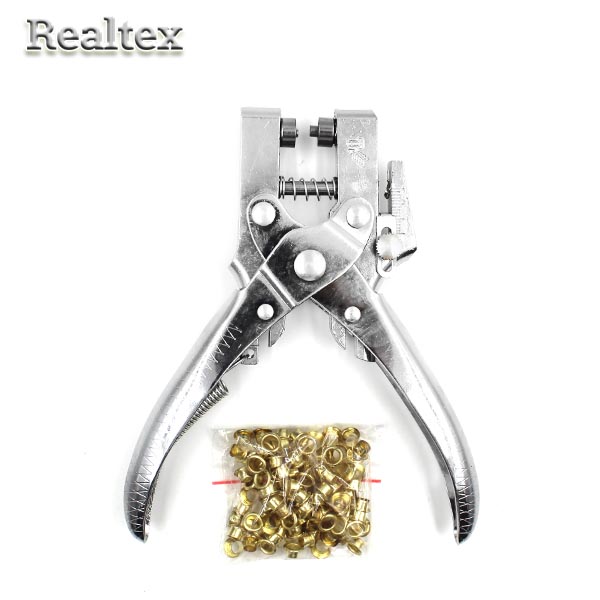 Щипцы-пробойник для установки блочек Realtex 2в1 R-20-73 с блочками 4мм