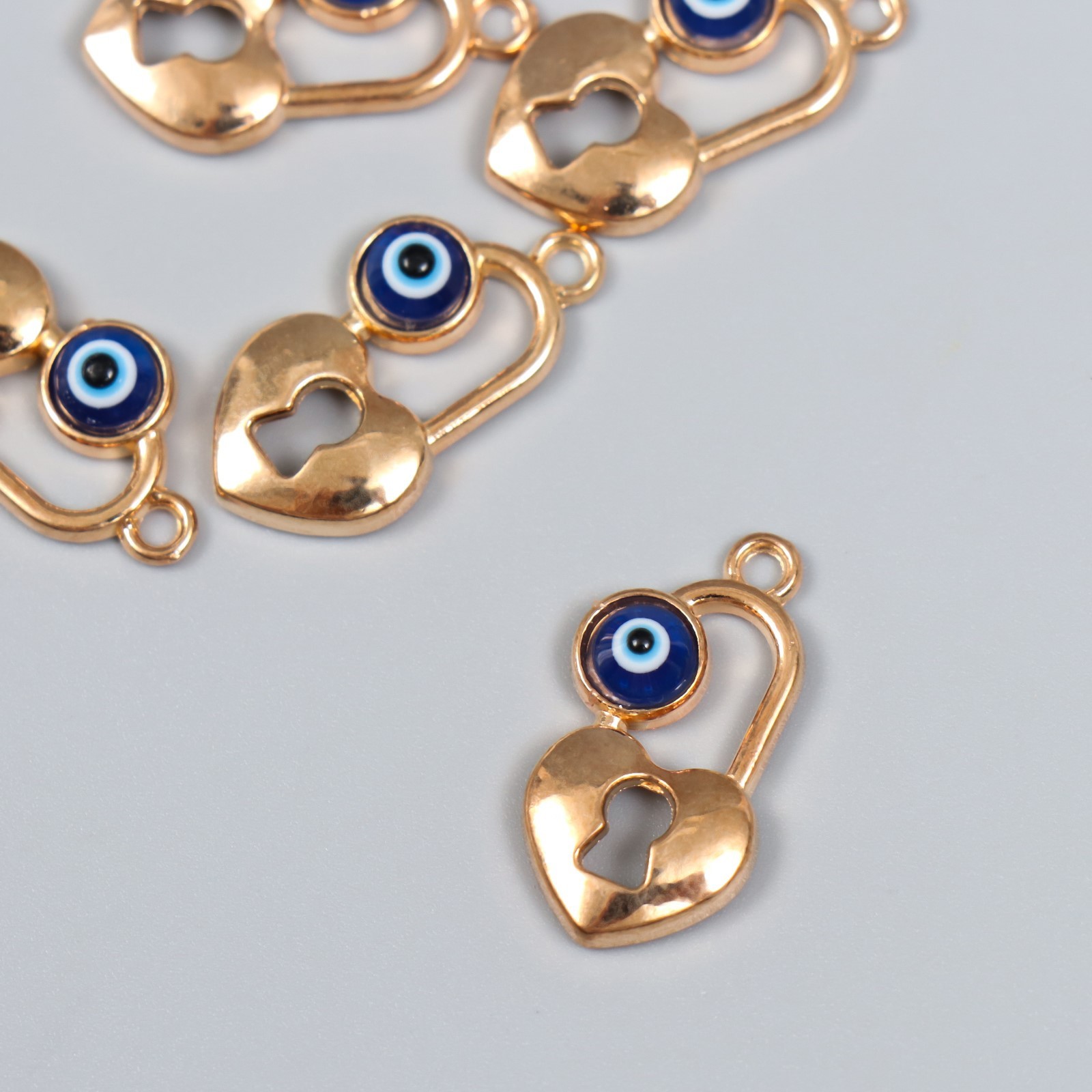 Подвеска металл 9300837 "Сердце" (5шт) цв.золото