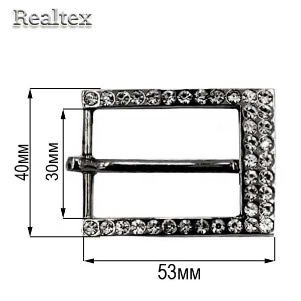 Пряжка металлическая CKB 3644 цв.черный никель 