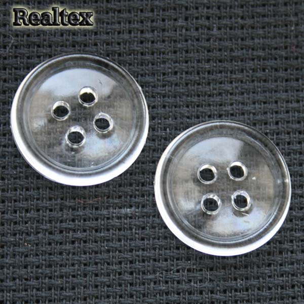 Пуговицы 4 прокола 20мм КЛ 20-4 цв.прозрачный