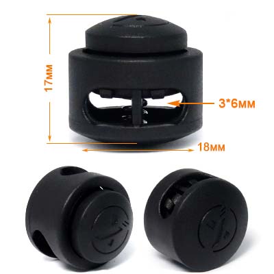 Фиксатор пластиковый Б452 (50шт) цв.черный