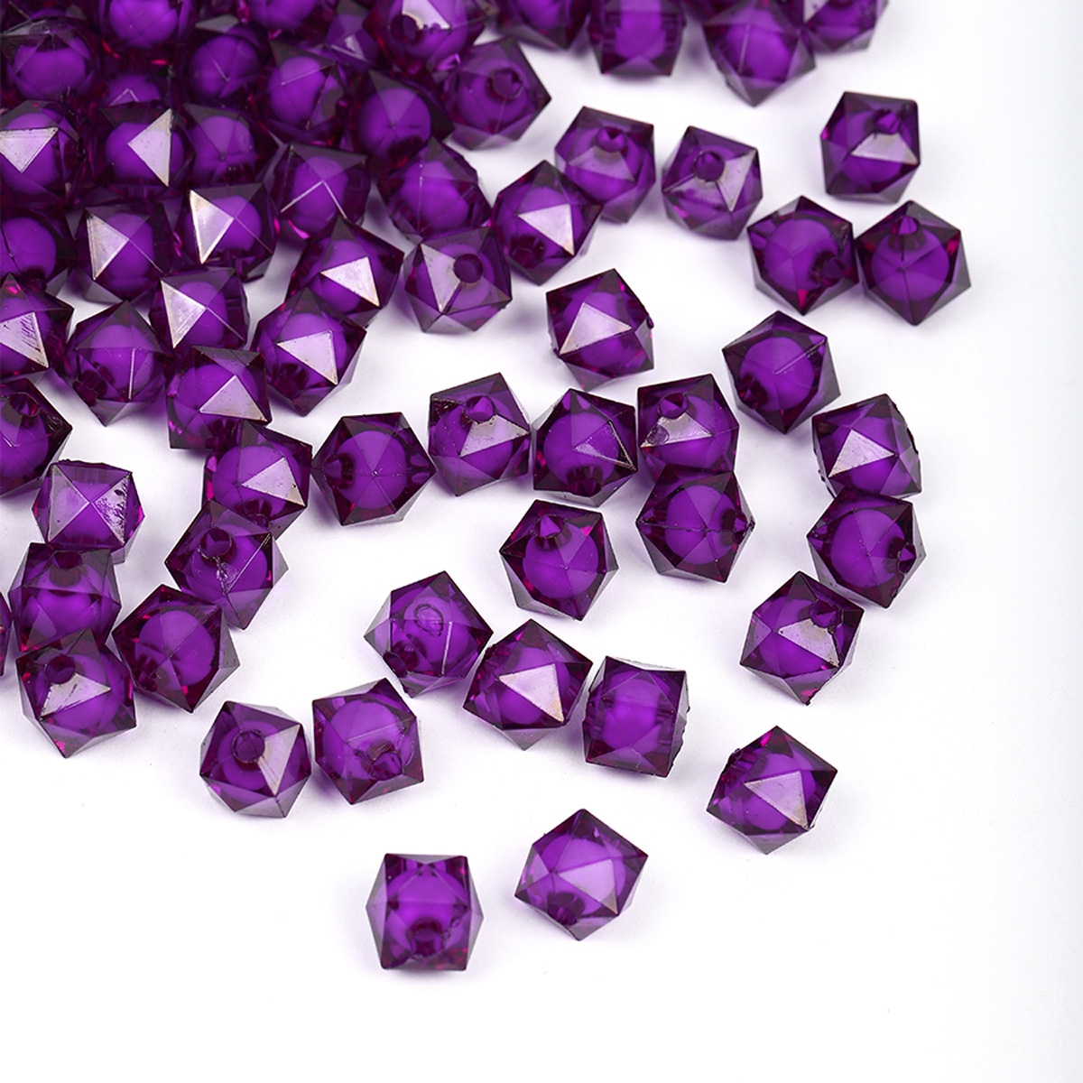 Бусины акриловые 3246 10мм (100гр) цв.27 фиолетовый