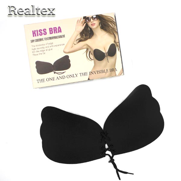 Чашечки на силиконе с шнуровкой Realtex R29-21 размер "B" цв.черный