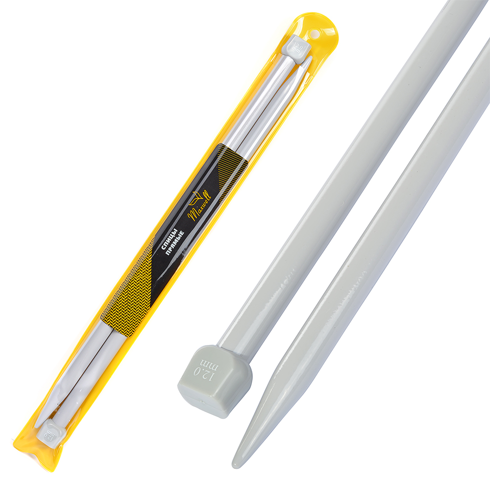 Спицы тефлоновые из 2-х шт Gold №12,0 35см Maxwell