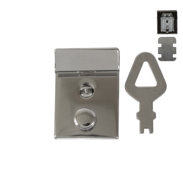 Замок портфельный КА 0025 В 25*35мм цв.никель