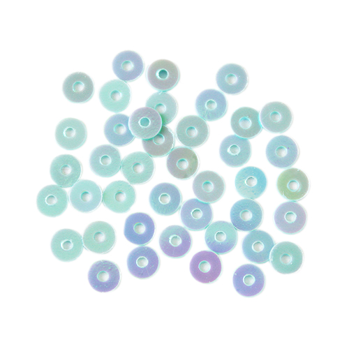 Пайетки "Астра" (10гр) "плоские" 3мм цв.017 св.бирюзовый