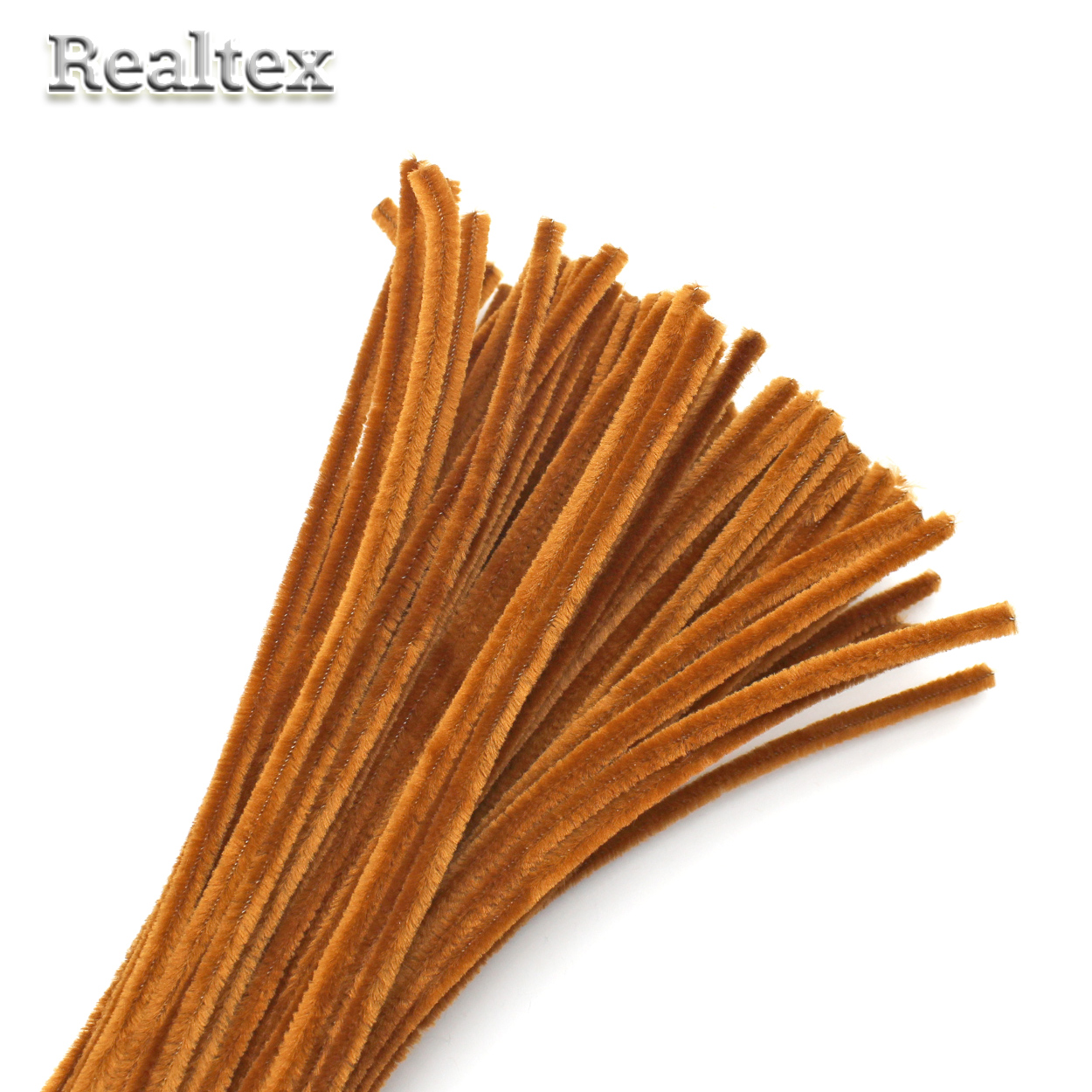 Проволока "Синель" RS для творчества d-6мм 30см (100шт) цв.1903 св.коричневый