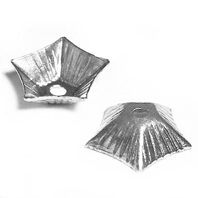 Розетка для бус 17-0019 9*3мм цв.серебро