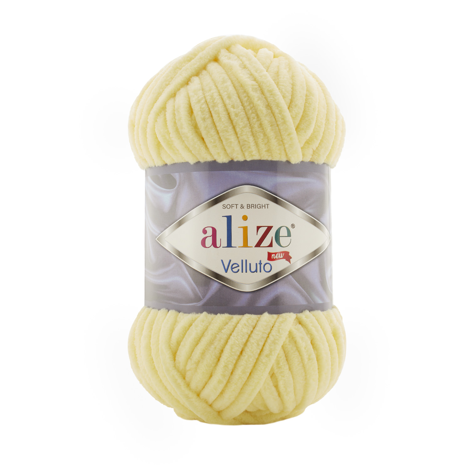 Пряжа Alize "Velluto" (100гр) цв.013 светло-лимонный