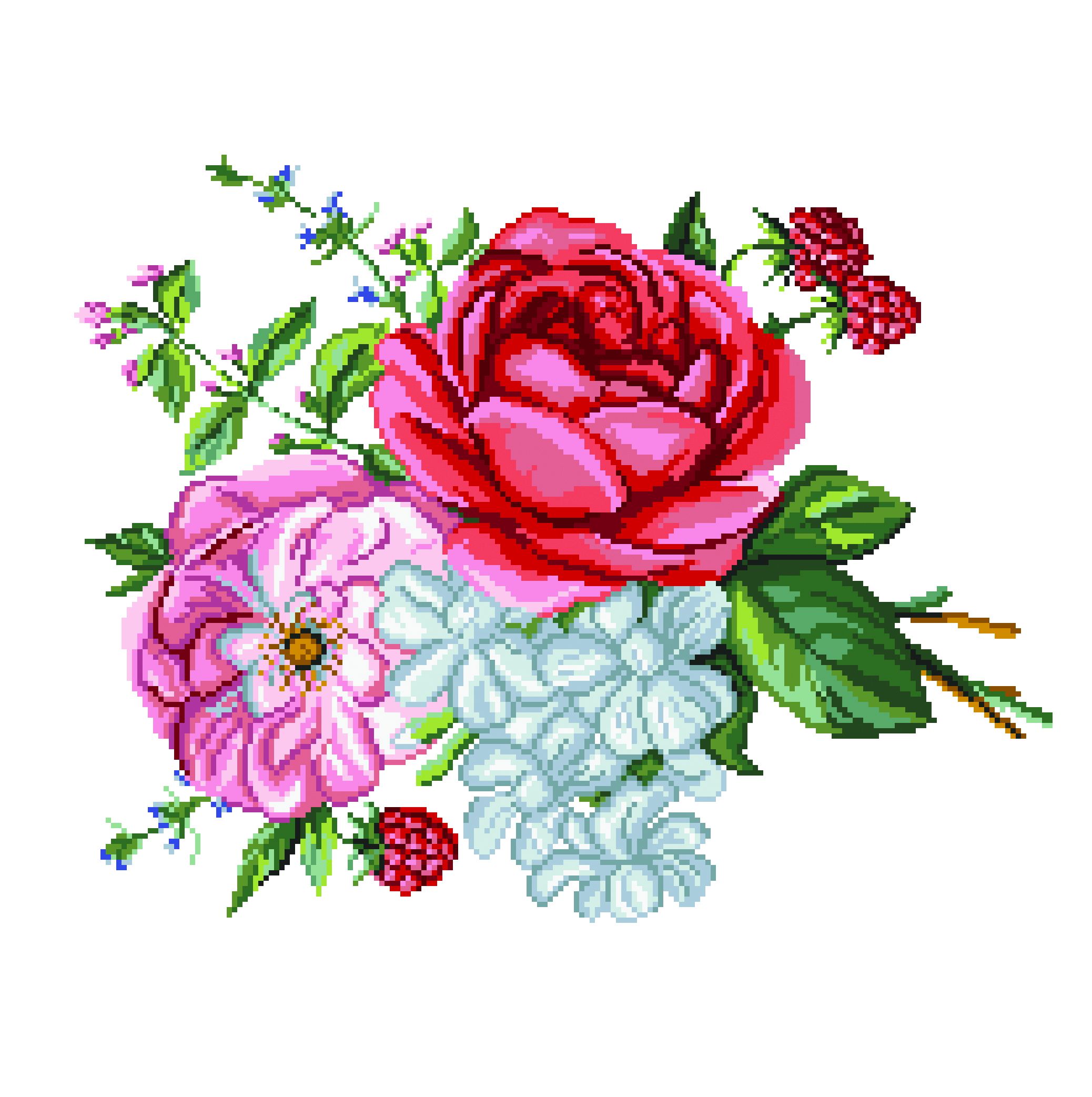 Рисунок на канве МП №1892 "Аромат лета" 41х41см