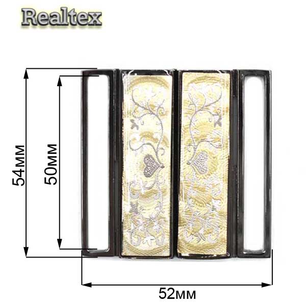 Пряжка металлическая НРГ 1541 50мм цв.черн.никель