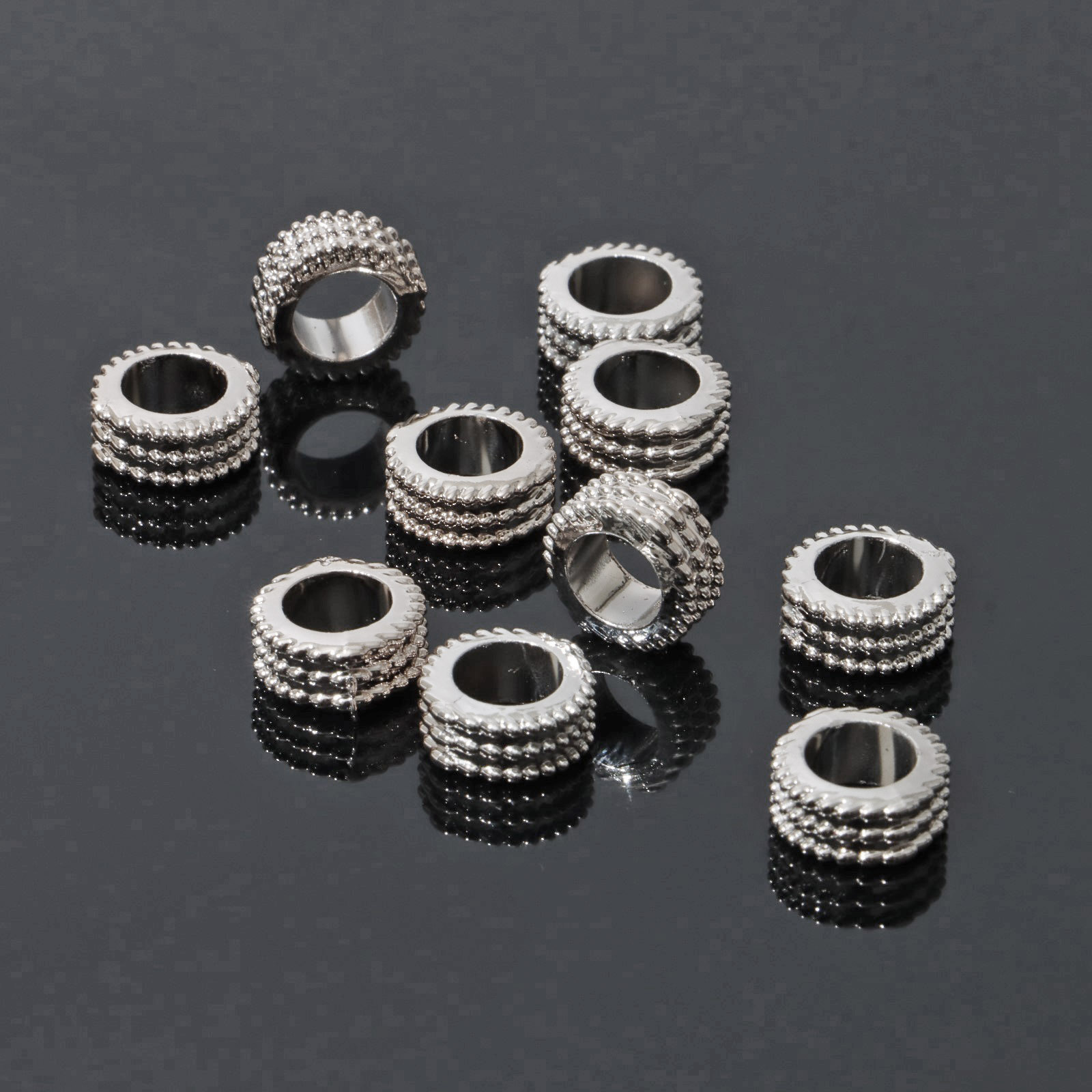 Кримп 9908550 для бижутерии (10шт) цв.серебро