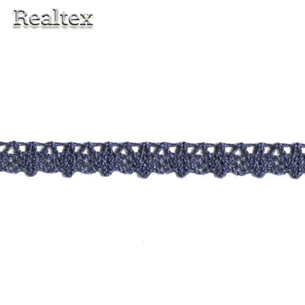 Кружево вязаное  12мм 12.01.057 цв.22 т.джинс