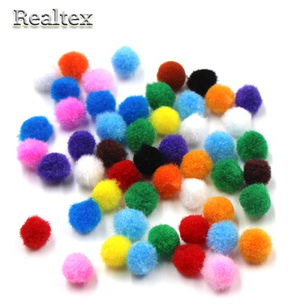 Помпоны  Realtex для рукоделия 10мм цв.микс 