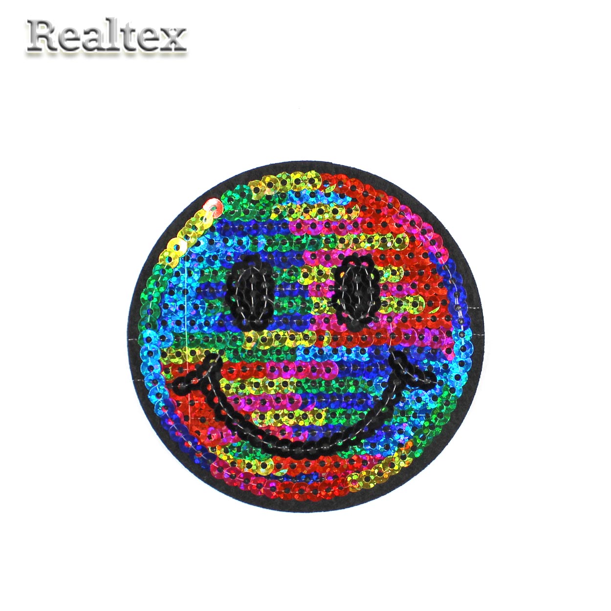 Термоаппликации с пайетками Реалтекс RT-179 "Смайлик" 